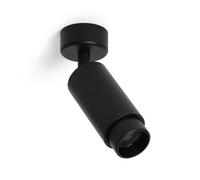 LEDKIA LIGHTING Faretto Portalampada da Superficie Multiangolo 10-50º per Lampadine GU10 Agata Nero GU10