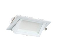 LEDKIA LIGHTING Faretto Proiettore Downlight LED 20W Orientabile Rettangolare 130lm/W Foro 210x125mm per giardino, terrazza, patio 4000K Bianco Naturale