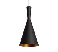LEDKIA Lampada a Sospensione in Alluminio Tri Lennon Nero | Design Vintage Anni '60 | Cavo Regolabile | Compatibile con Lampadina E27 Ø95mm | Per Soggiorno, Cucina, Camera da Letto