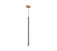 LEDKIA Lampada a Sospensione LED 3W Alluminio Evory M Oro | Design Moderno e Minimalista | Luce Bianco Naturale | Altezza Regolabile | Finitura Elegante
