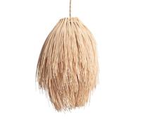 LEDKIA Lampada a Sospensione Rattan Kathu Manyoya Naturale | Design Unico | Compatibile con Lampadina E27 | Cavo Regolabile | Ideale per Cucina, Soggiorno, Camera