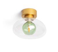 LEDKIA Lampada da Soffitto in Alluminio e Vetro Hassi Verde