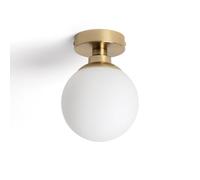 LEDKIA Lampada da Soffitto Metallo e Vetro Moonlight Brass 1 Faretto Oro