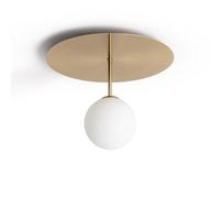 LEDKIA Lampada da Soffitto Metallo e Vetro Moonlight Brass Oro