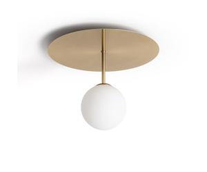 LEDKIA Lampada da Soffitto Metallo e Vetro Moonlight Brass Oro