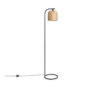 LEDKIA Lampada da Terra in Metallo e Bambù Adola Naturale | Design Naturale | Illuminazione Calda | Per Soggiorno, Camera, Ufficio | Leggera e Resistente