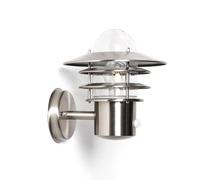 LEDKIA LIGHTING Applique da Parete Esterno in Acciaio Inossidabile Stage con sensore PIR Argento E27