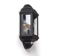 LEDKIA LIGHTING Applique da Parete Esterno PC con Sensore PIR Newquay Nero per Sale, Soggiorno, Cucina, Camera