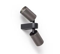 LEDKIA LIGHTING Applique da Parete Orientabile Alluminio Breixo 2 Faretti Nero GU10