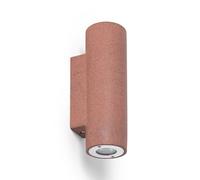 LEDKIA LIGHTING Applique da Parete per Esterni Cemento Doppia Luce Banjar Rosso GU10