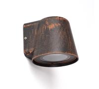 LEDKIA LIGHTING - Applique da Parete per Esterni | Design Moderno e Minimalista | Compatibile con Lampadina GU10 | Fattore di Protezione IP54, Wengè, Alluminio