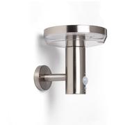 LEDKIA LIGHTING Applique da Parete per Esterni Solare LED 5W Alluminio con Sensore di Movimento Barton Argento per Sale, Soggiorno, Cucina, Camera