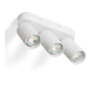 LEDKIA LIGHTING Applique da Soffitto Alluminio Aritz 3 Faretti Bianco GU10