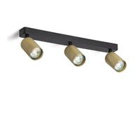LEDKIA LIGHTING Applique da Soffitto Alluminio Breixo 3 Faretti Oro GU10