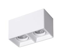 LEDKIA LIGHTING Applique da Soffitto Quadrata Doppia Bianca con Lampadina GU10 Space GU10