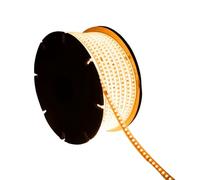 LEDKIA LIGHTING Bobina 50m Striscia LED Regolabile 220V SMD 120 LED/m 7.5W/m 750lm/m Larga 12mm IP65 Taglio 20/100cm 2200K Super Caldo