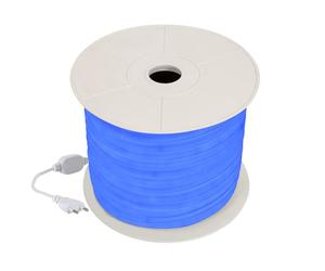 LEDKIA LIGHTING - Bobina Striscia LED Neon 220V 120 LED/m | Regolabile e Tagliabile 100 cm | IP67 per Esterni | Flessibile per Insegne e Loghi, Blu, 50 m