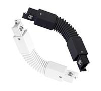 LEDKIA LIGHTING Connettore Flessibile per Binario Trifase Nero