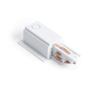 LEDKIA LIGHTING Connettore 'Left Side' a Rete per Binario Trifase DALI Track da Incasso Alluminio Bianco