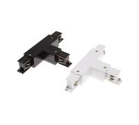 LEDKIA LIGHTING Connettore Left Side Tipo T per Binario Trifase Nero