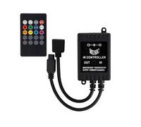 LEDKIA LIGHTING Controller Musicale Striscia LED RGB 12V, Telecomando IR 20 Pulsanti 23 mm
