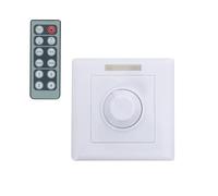 LEDKIA LIGHTING Controller Regolatore a Parete per Striscia LED Monocolore 12/24V DC con Telecomando IR Monocolore