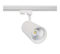LEDKIA LIGHTING - Faretto LED Binario Trifase 20W | Regolabile e Orientabile | No Flicker | CCT Selezionabile | Flusso Luminoso 2000lm | Interni, Showroom, Saloni | Bianco, Alluminio
