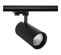 LEDKIA LIGHTING Faretto LED Binario Trifase 30W d'Angelo Nero 3000K Bianco Caldo