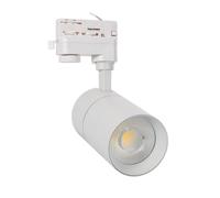 LEDKIA LIGHTING - Faretto LED Binario Trifase 30W | Regolabile e Orientabile | No Flicker | 3000 lm | Angolo 36º | Per Ambienti Interni, Bianco Freddo 5000K, Alluminio