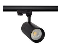 LEDKIA LIGHTING Faretto LED Binario Trifase 30W Regolabile Mallet Nero 4000K Bianco Naturale
