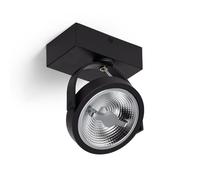 LEDKIA LIGHTING Faretto LED da Superficie Orientabile AR111 15W Regolabile Nero CREE 2700K Bianco Caldo