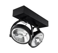 LEDKIA LIGHTING Faretto LED da Superficie Orientabile AR111 30W Regolabile Nero CREE 5500K Bianco Freddo