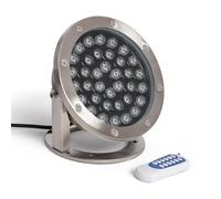 LEDKIA LIGHTING Faretto LED RGB da Superficie 12V 36W Sommergibile IP68 RGB