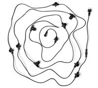 LEDKIA LIGHTING Ghirlanda da Esterno con 10 portalampade B22 10m Nero IP44 Nero | Ideale per Natale