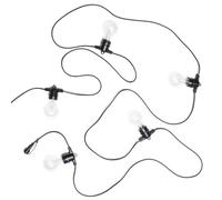 LEDKIA LIGHTING Ghirlanda di Luci con 5 Portalampade E27 5m Nero IP44 Nero | Ideale per Natale