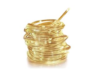 LEDKIA LIGHTING Ghirlanda Solare per Esterni di Striscia LED 11m 3000K Bianco Caldo