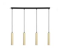 LEDKIA LIGHTING Lampada a Sospensione Alluminio Aritz 4 Faretti Oro per Sale, Soggiorno, Cucina, Camera