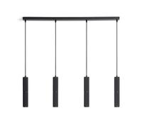 LEDKIA LIGHTING Lampada a Sospensione Alluminio Breixo 4 Faretti Nero GU10