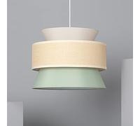 LEDKIA LIGHTING - Lampada a Sospensione Chulu | Design Elegante e Classico | Compatibile con Lampadina LED E27 | Per Interni IP20 | Uso Versatile in Casa e Ufficio, Verde, Tessuto