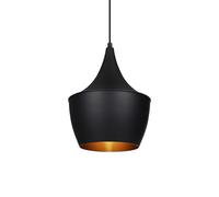 LEDKIA LIGHTING - Lampada a Sospensione in Metallo Mercury | Design Elegante | Compatibile Lampadina E27 20W Max | Finitura in Alluminio | Interni IP20, Nero, Alluminio