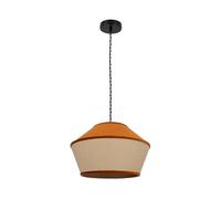 LEDKIA LIGHTING - Lampada a Sospensione in Velluto Trompa | Design Elegante | Compatibile E27 220-240V | Regolabile e Resistente | Uso Interno, Senape, Vetro