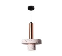LEDKIA LIGHTING Lampada a Sospensione Metallo e Cemento Hestia Oro Rosa GU10