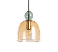 LEDKIA LIGHTING Lampada a Sospensione Metallo e Vetro Mono-Baudelaire Ambra E14