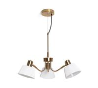 LEDKIA LIGHTING Lampada a Sospensione Metallo Magda 3 Faretti Bianco E14