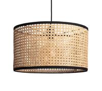 LEDKIA LIGHTING - Lampada a Sospensione Rattan Huela | Design Vintage Elegante | Compatibile con Lampadina LED E27 | Ideale per Casa e Locale | Naturale, Rattan