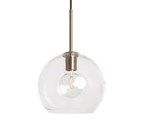 LEDKIA LIGHTING - Lampada a Sospensione Vetro Ona | Design Semplice | Compatibile con Lampadina E27 | Ideale per Soggiorno, Cucina, Camera, Sala | Colore Trasparente, Materiale Vetro