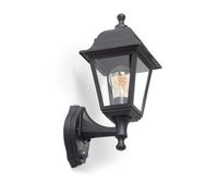 LEDKIA LIGHTING Lampada da Parete Esterno Nera con Sensore PIR Sennen E27