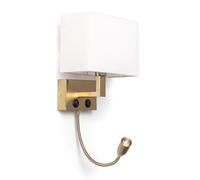 LEDKIA LIGHTING Lampada da parete LED da lettura in Metallo con Flexo Waldorf Ottone E14