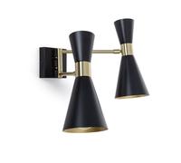 Lampada da Parete Orientabile Metallo 2 Faretti Jigger