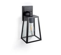 LEDKIA LIGHTING Lampada da Parete per Esterno Alluminio e Vetro Karan Nero per Sale, Soggiorno, Cucina, Camera